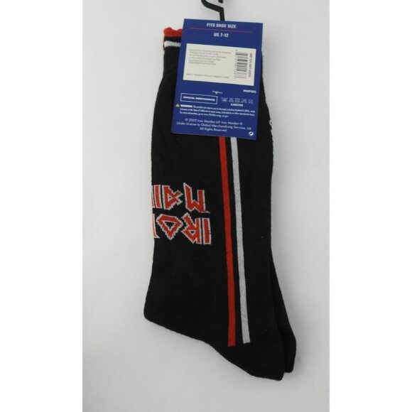 4 New Rock Band Pattern One Size Socks Iron Maiden Motley Crue Pink Floyd ACDC - Picture 6 of 9